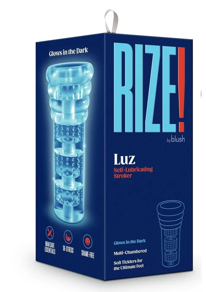 Male Sex Toys Rize Luz Self Lubricating Stroker Dual End Masturbator RIZE