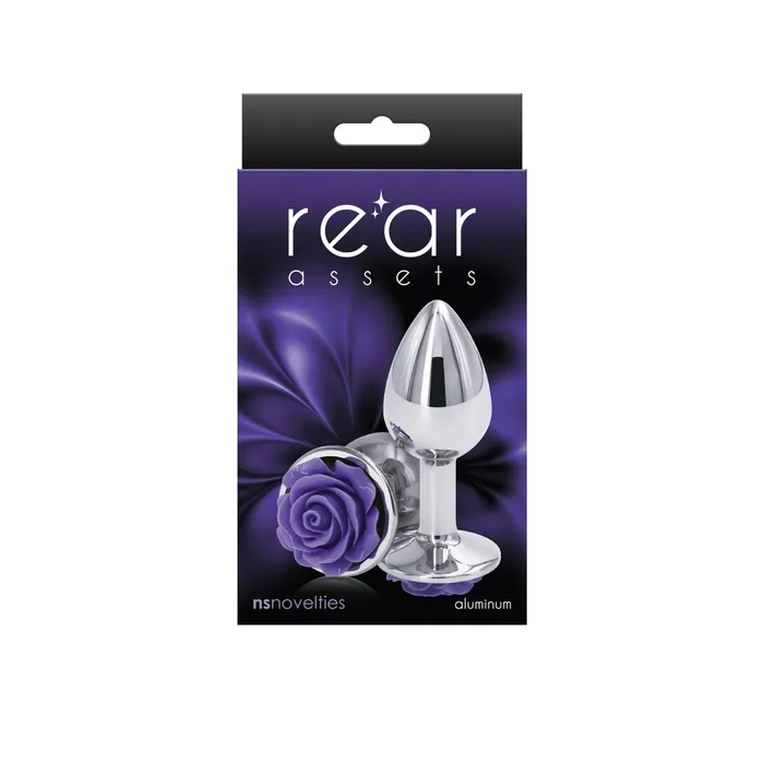 Vibrators Rear Assets Rose Small Purple nsnovelties