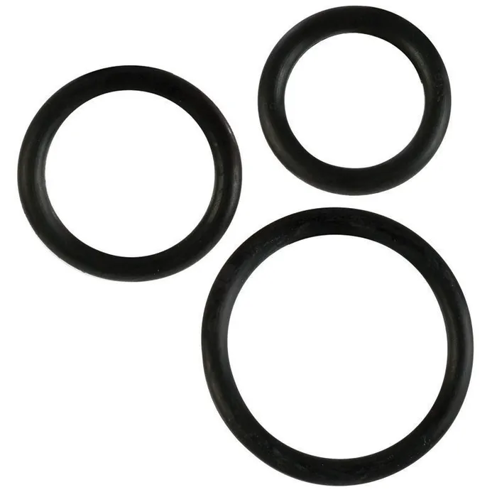 California Exotic Novelties Anal Rubber Ring Black 3 Pieces Set