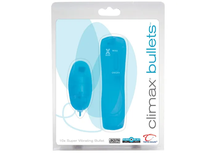 Climax Bullet 10x Super Vibrating Bullet Blue Topco Female Sex Toys