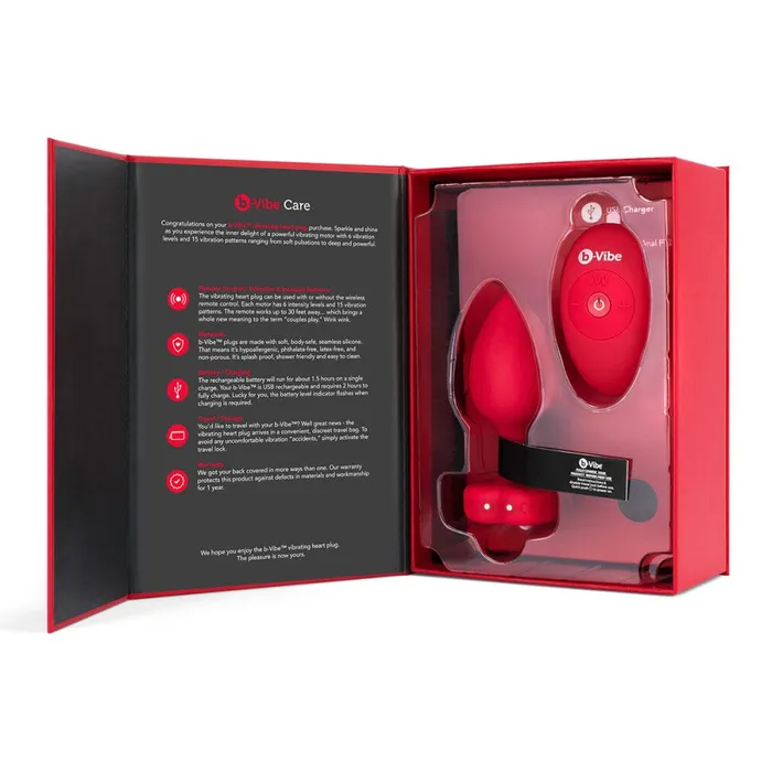 Anal Vibrating Jewel Heart Plug BVibe