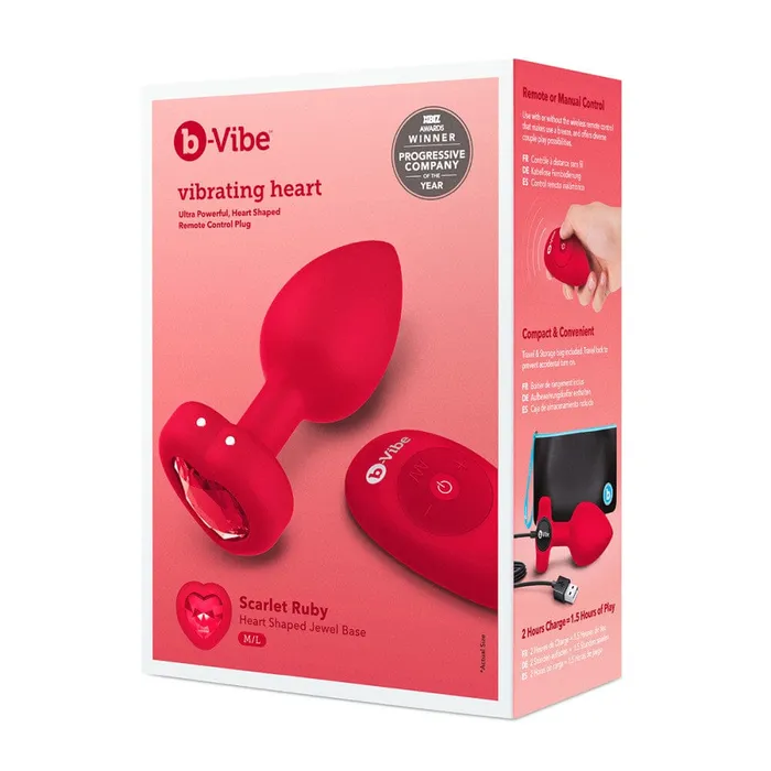Anal Vibrating Jewel Heart Plug BVibe
