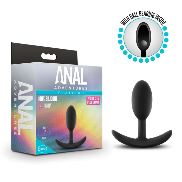 Anal Adventures Platinum By Blush Vibra Slim Black 35Inch Anal Plug Blush Anal Anal Adventures Platinum By Blush Vibra Slim Black 35Inch Anal Plug Blush Anal