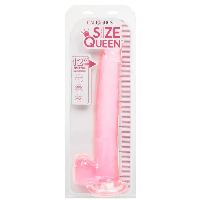 Dildos CalExotics Size Queen 12 Inch Jelly Dildo in Pink Dildos CalExotics Size Queen 12 Inch Jelly Dildo in Pink