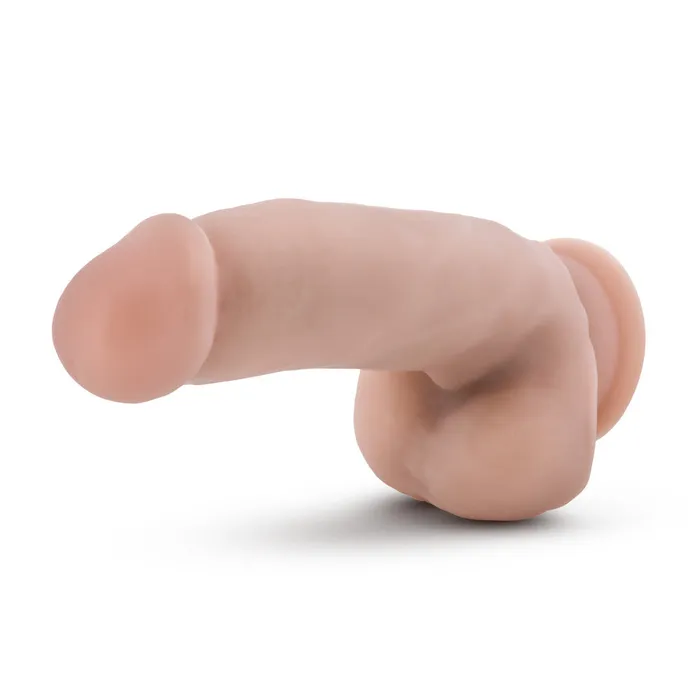 Dr Skin Silicone By Blush Dr Samuel Realistic Vanilla 7Inch Long Dildo With Balls Suction Cup Base Blush Dildos