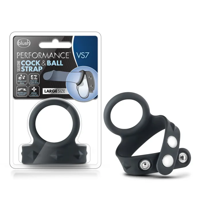 Male Sex Toys Blush Performance By Blush VS7 Black Silicone Large Ball Strap Penis Ring Male Sex Toys Blush Performance By Blush VS7 Black Silicone Large Ball Strap Penis Ring