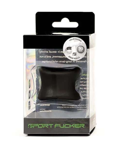 Sportfucker Anal Sport Fucker Ergo Balls 30mm Premium Black Silicone Ball Stretcher for Enhanced Pleasure