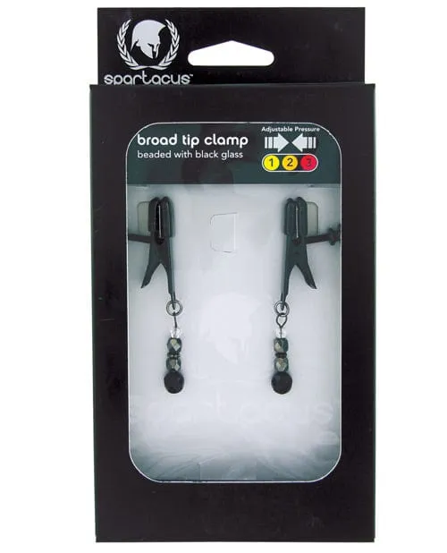 Anal Spartacus Spartacus Black Beaded Nipple Clamps