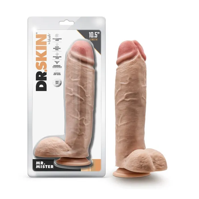 Dr Skin Female Sex Toys Dr Skin Mr Mister 105 in Dildo with Balls Beige Dr Skin Female Sex Toys Dr Skin Mr Mister 105 in Dildo with Balls Beige