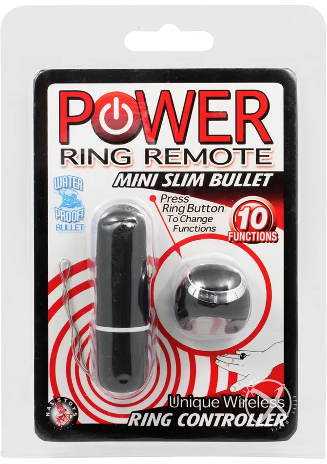 Power Female Sex Toys Power Mini Slim Bullet with Remote Ring